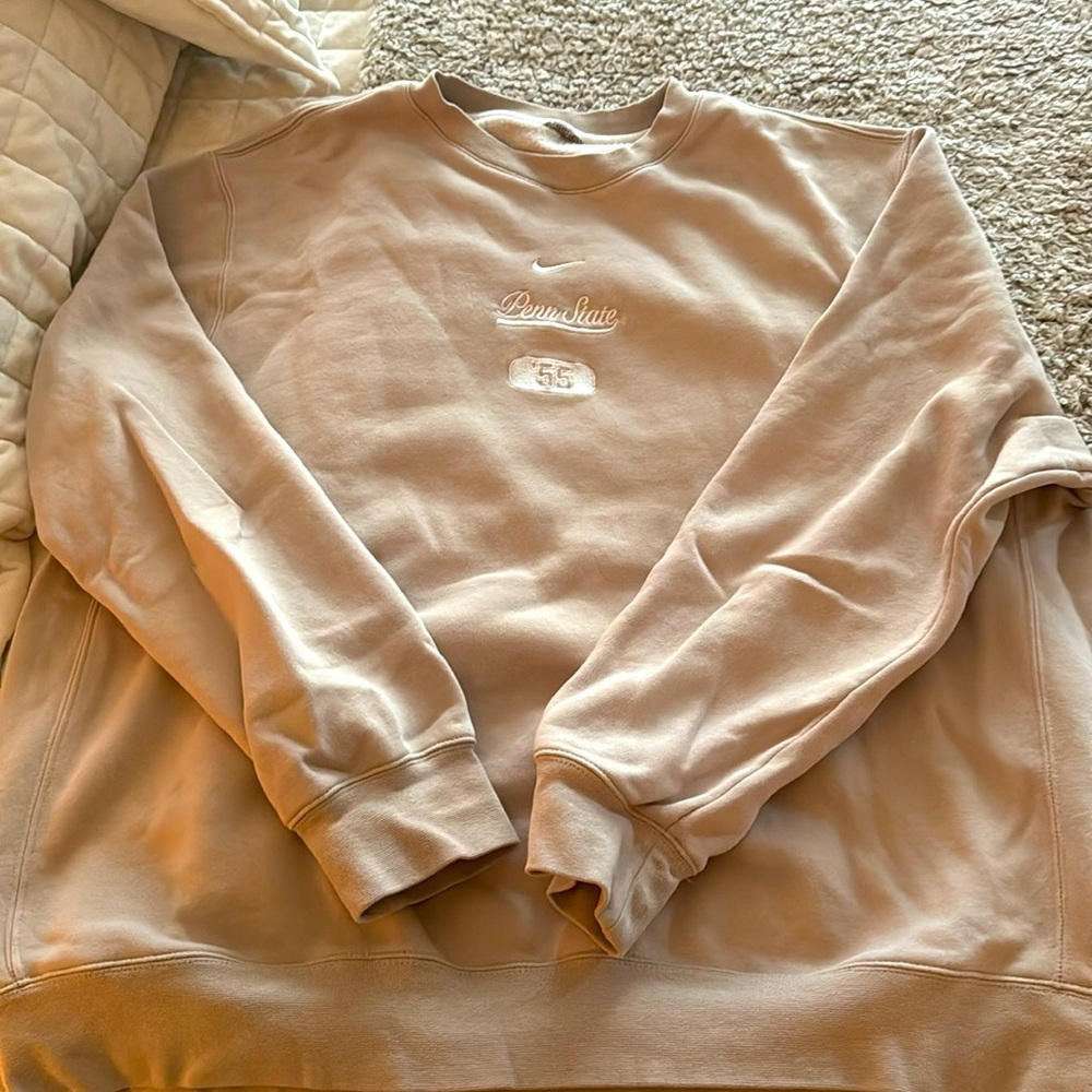 Nike Light Pink Penn State Oversized Vintage Crewneck